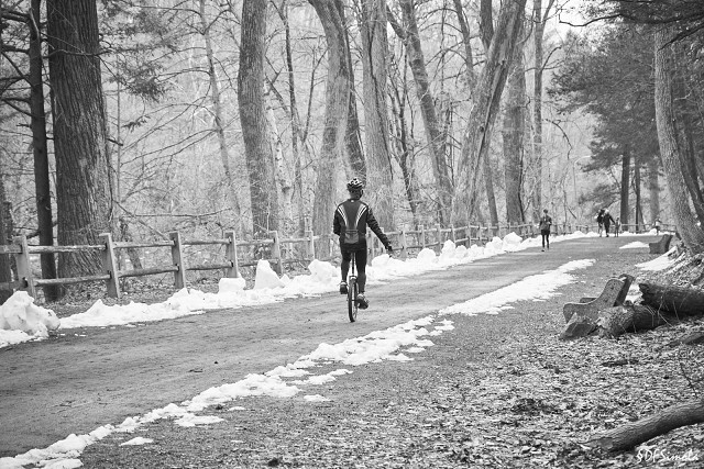 Winter Unicyclist